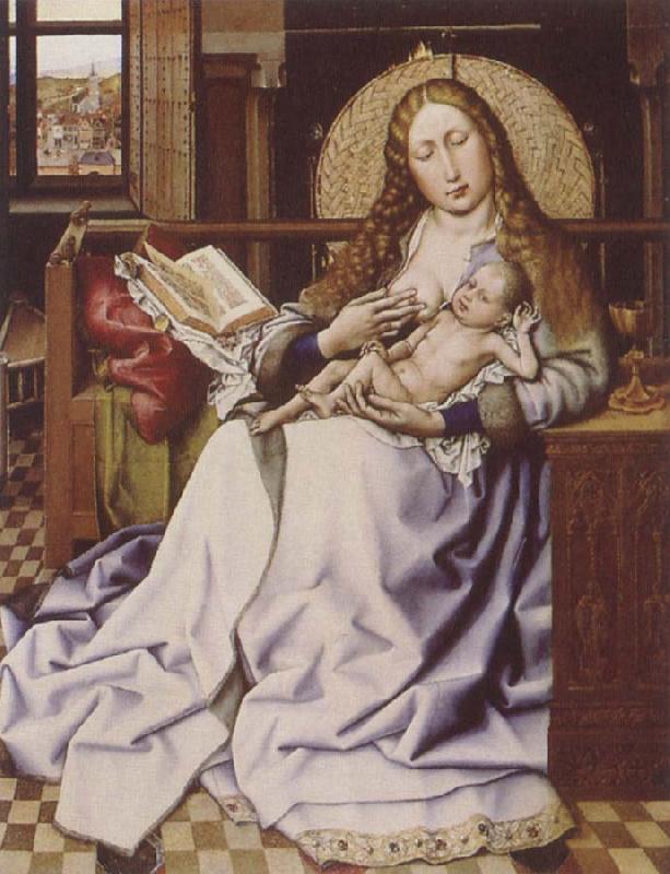 Robert Campin Virgin and Child Befroe a Firescreen oil painting image